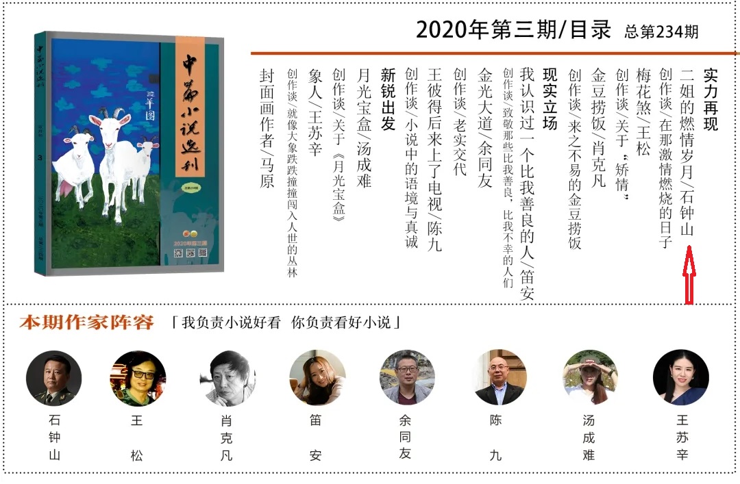 3《中篇小说选刊》第三期封面