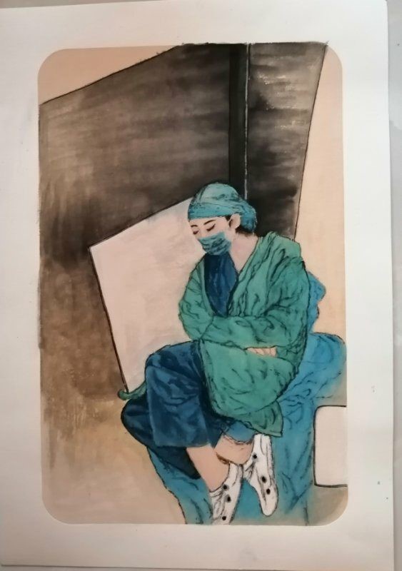 高秀芹 鏖战未休甲不卸 国画 高秀芹 鏖战未休甲不卸 国画