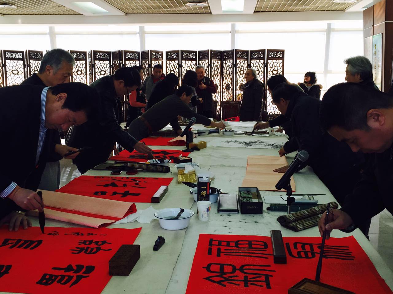 海淀区政协书画摄影联谊笔会现场