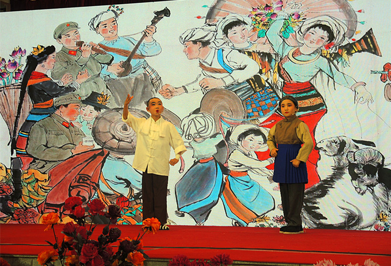 军民鱼水情演出现场（任海濛摄）