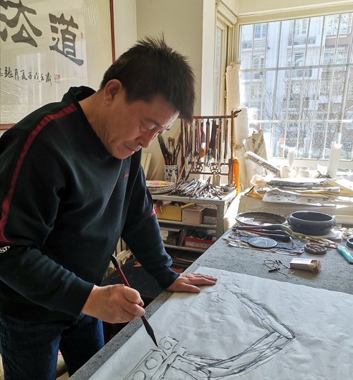 3-美协秘书长李文勇家中创作 3-美协秘书长李文勇家中创作