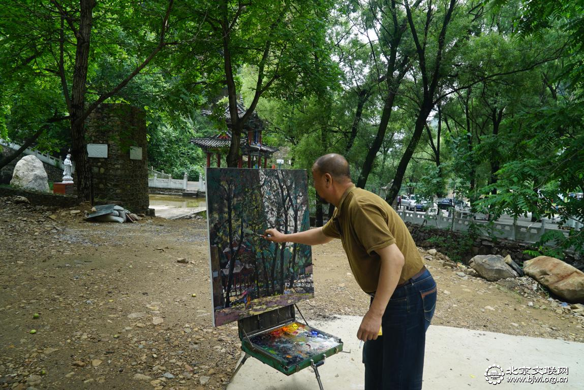画家现场创作