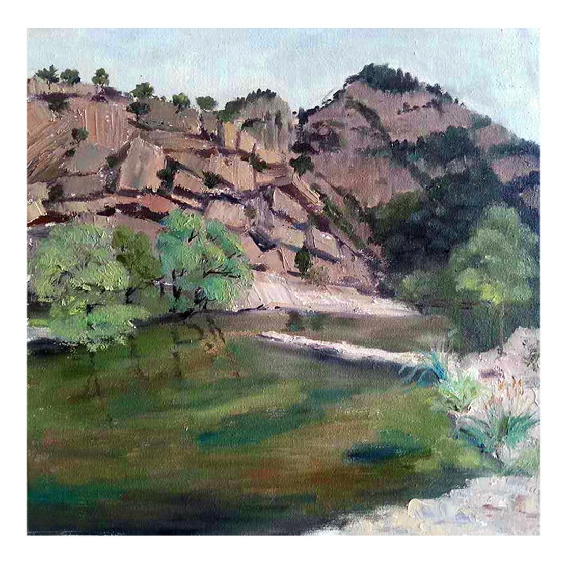 马瑞雪——捧河湾景 油画写生 马瑞雪——捧河湾景 油画写生