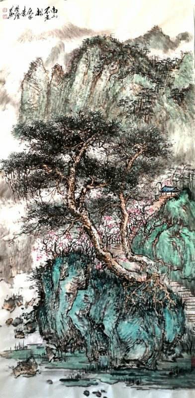 王学礼    南山不老松     国画 王学礼    南山不老松     国画