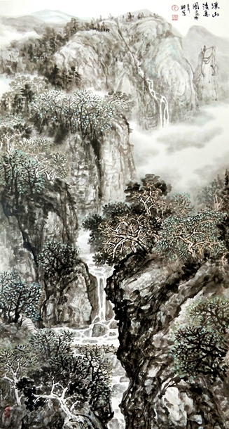 插图4：密云马铁军入展作品《溪山清夏》