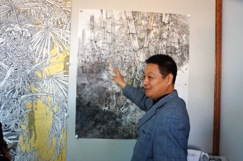 插图2：谷宝荣老师分析画作技法