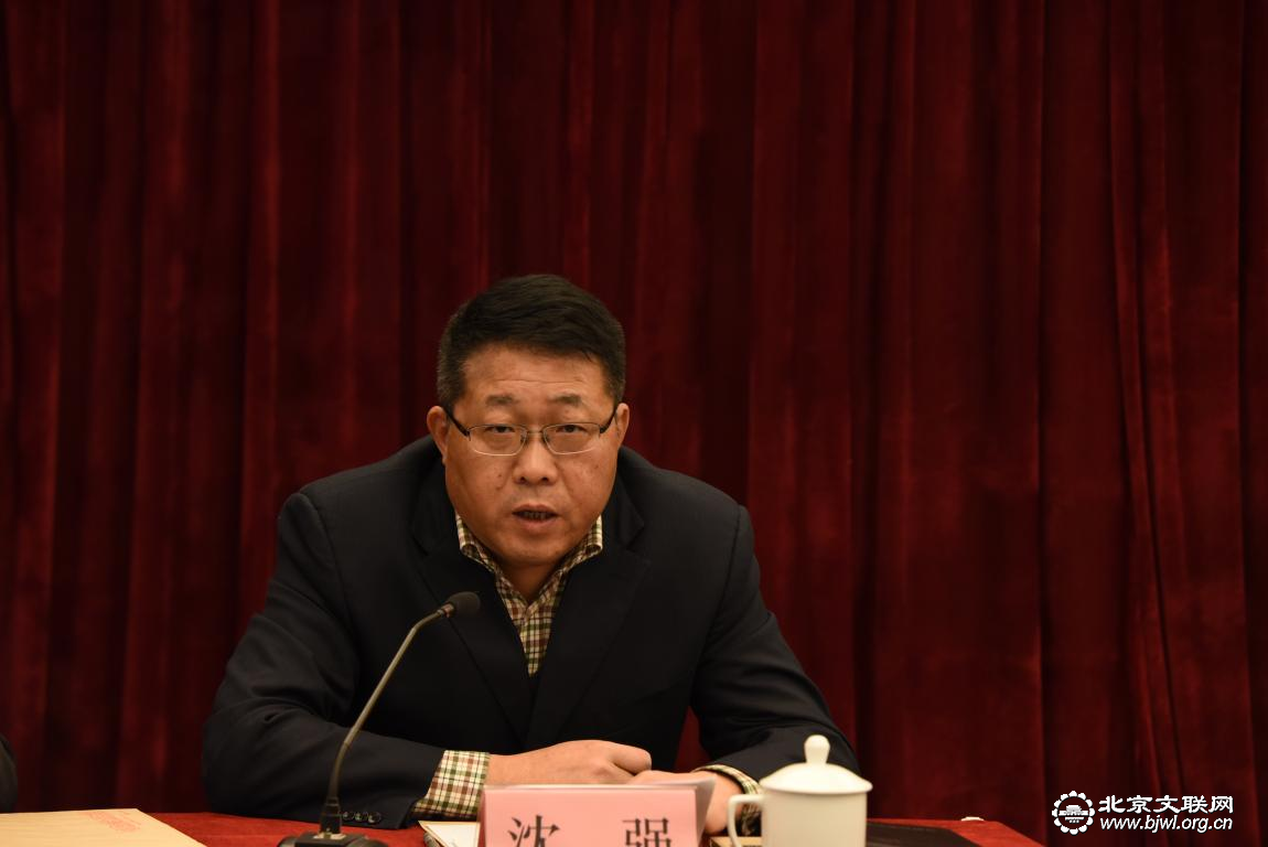 市文联党组书记、常务副主席沈强作动员